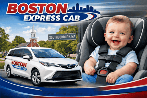 Southborough MA Airport Taxi & Car Service to Logan Airport | Minivan with Child Seat