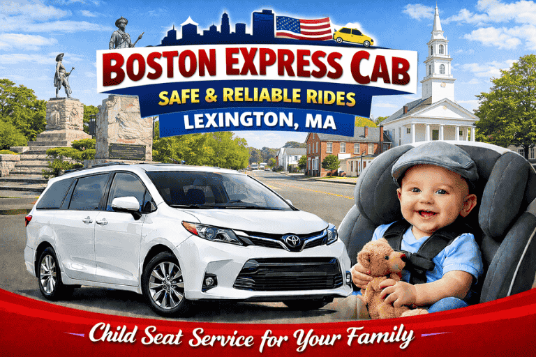 Book Lexington MA to Boston MA Cab Service