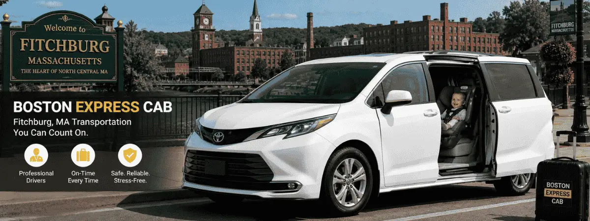 Fitchburg MA to Boston MA Cab Service - Fast & Affordable